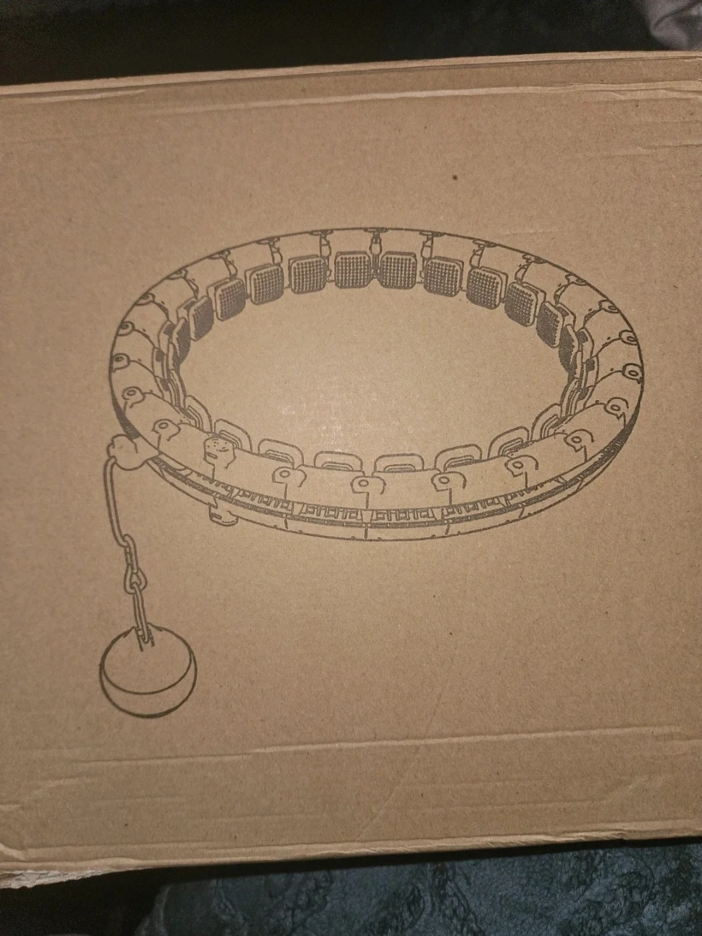 Adjustable Smart Fitness Hula Hoop Ring - Brown